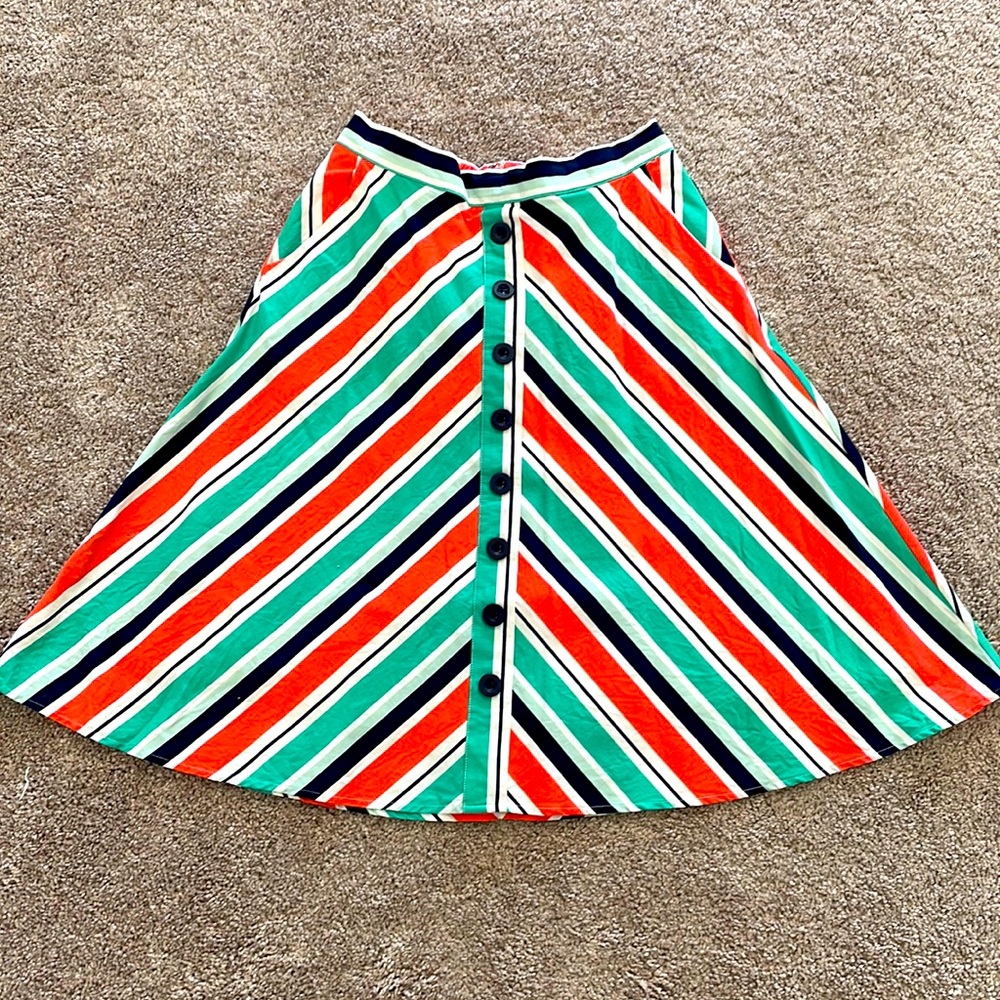 Striped ModCloth A-Line Skirt (w/pockets!)